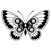 Neo-traditional jewel butterfly