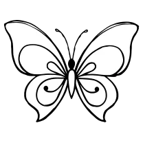 Simple butterfly outline