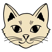 Cat face outline