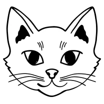 Cat face outline