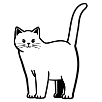 Standing cat outline