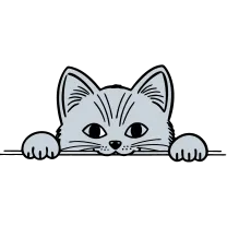 Peeking cat