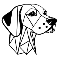 Geometric dog head