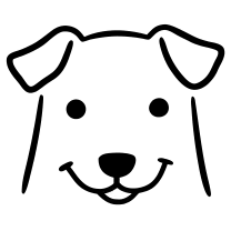 Simple dog face outline