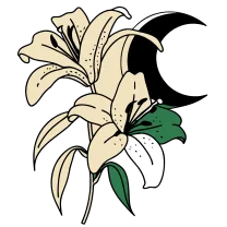 Wilted lily and moon