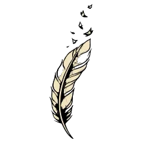 Feather turning into birds, fine line