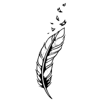 Feather turning into birds, fine line