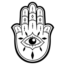 Hamsa with evil eye