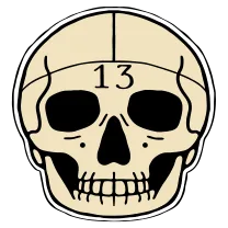 Skull with 13
