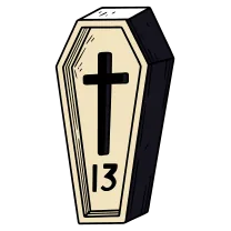 Coffin with 13