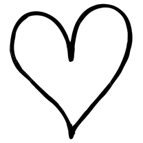 Tiny heart, fine line