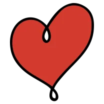 One-line heart, fine line