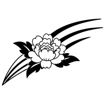 Japanese rose (botan-style)