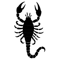 Tiny scorpion silhouette