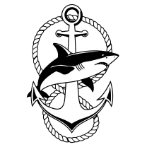 Shark and anchor