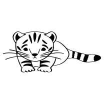 Tiger cub, simple