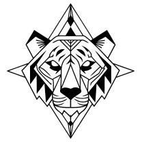 Geometric tiger head